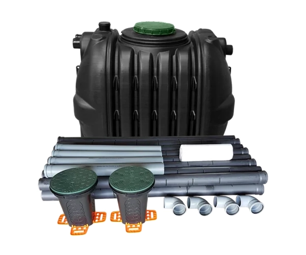 Oczyszczalnia osadnikowa z rurami drenażowymi 2000L