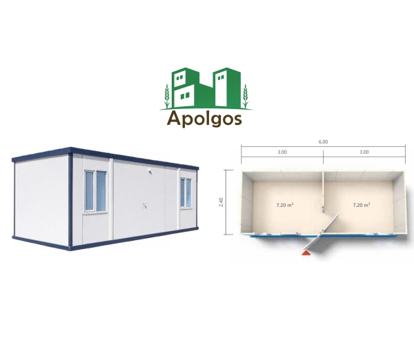 Kontener Mieszkalny 600 x 240 2 pokoje Sezonowy