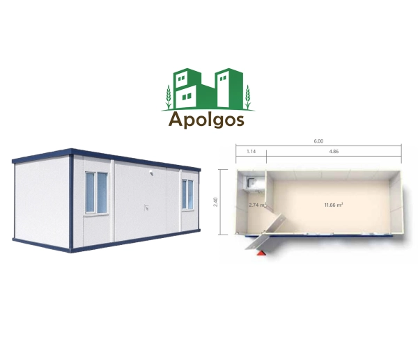 Kontener Mieszkalny 600 x 240 Z kuchnią