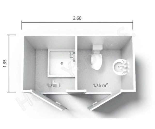 Kontener Sanitarny 1.43 x 2.68